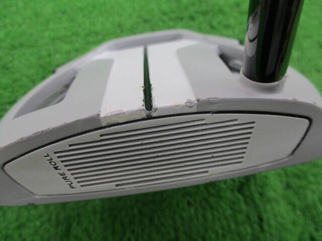 中古 SPIDER X チョークホワイト/ホワイト シングルベンドパター ゴルフ用品