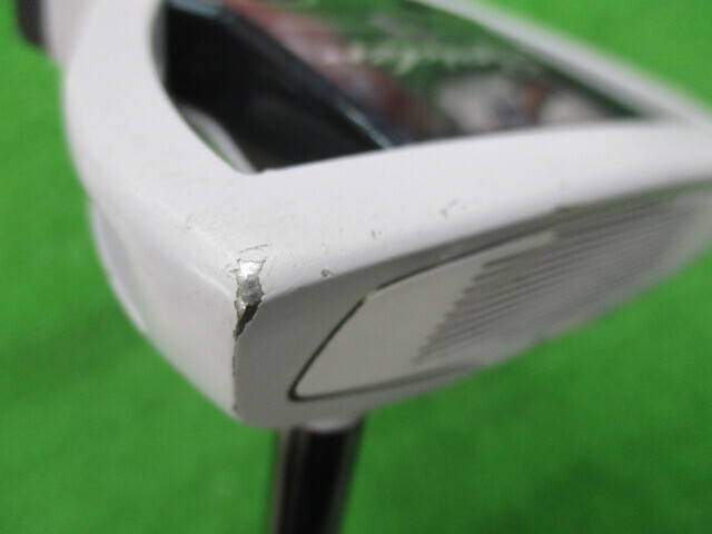 中古 SPIDER X チョークホワイト/ホワイト シングルベンドパター ゴルフ用品