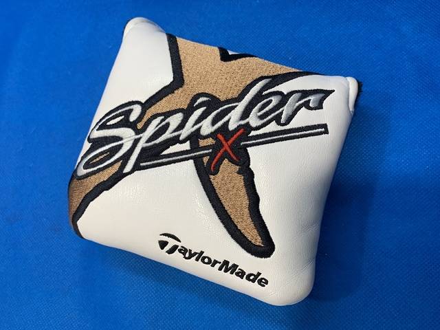中古 SPIDER X ブルー/ホワイト スモールスラントパター ゴルフ用品