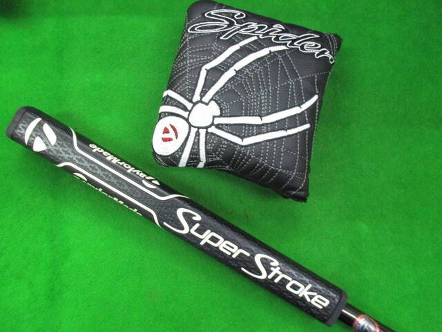 中古 SPIDER X チョークホワイト/ホワイト シングルベンドパター ゴルフ用品