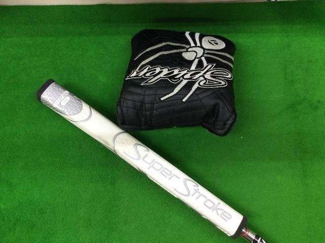 中古 SPIDER EX PLATINUM/WHITE スモールスラントパター ゴルフ用品