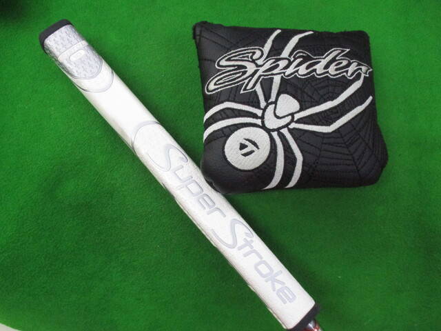 中古 SPIDER EX PLATINUM/WHITE スモールスラントパター ゴルフ用品