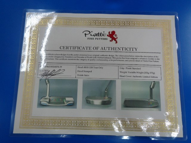 中古 Potenza 801R Tour Only GSS Handstampedパター ゴルフ用品