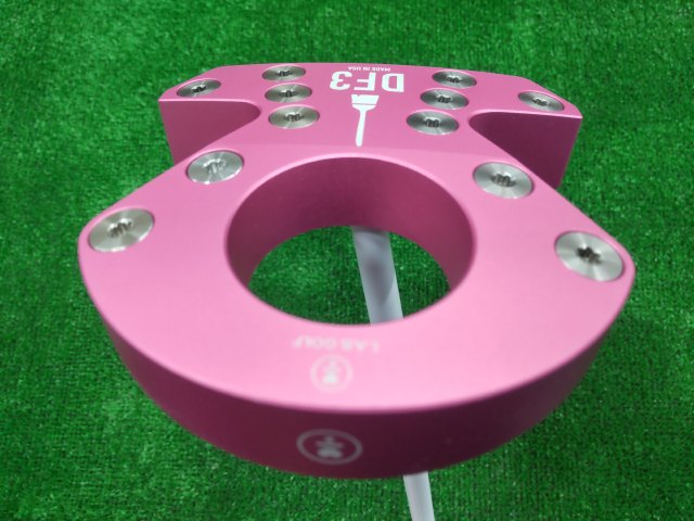 中古 DF3 カスタム ピンクカラー カスタムパター ゴルフ用品