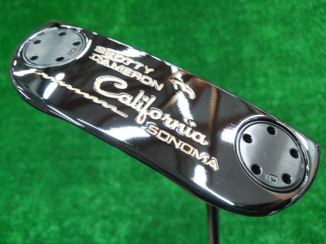 中古 カリフォルニア ソノマ ブラックIP加工パター ゴルフ用品