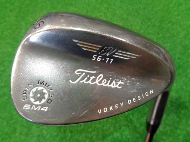 中古ゴルフ ボーケイ・ウェッジスピンミルドSM4ツアークローム 56.11 56°
